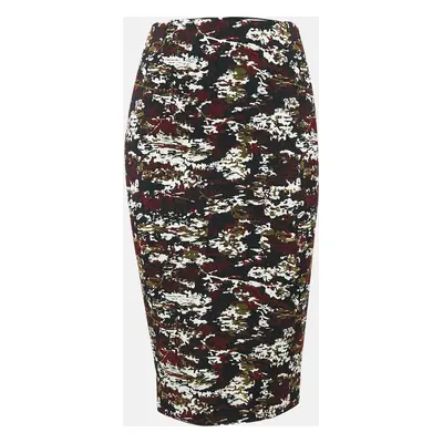 Victoria Beckham Multicolor Camouflage Jacquard Pencil Skirt