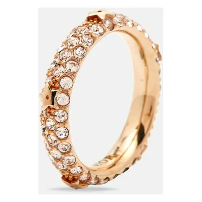 Dior Star Crystals Gold Tone Ring Size