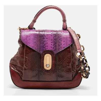 Dolce & Gabbana Multicolor Python Miss Lantana Top Handle Bag