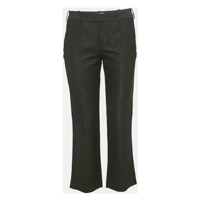 Zadig & Voltaire Black Lurex Crepe Posh Bright Trousers