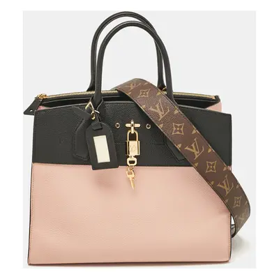 Louis Vuitton Black/Pink Leather City Steamer MM Bag