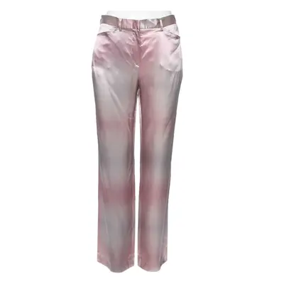 Emporio Armani Pink & Grey Silk Pants