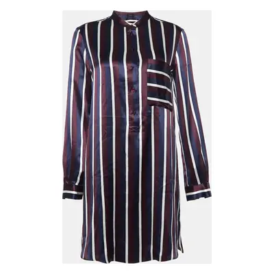 Joseph Multicolor Satin College Stripe Blouse