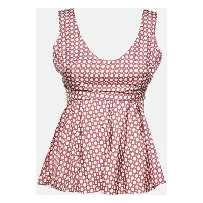 Marni Dusty Pink Dot Print Waist Tie-Up Top