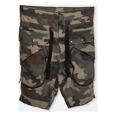 Faith Connexion Camouflage Printed Cotton Rolled Up Cuffs Shorts