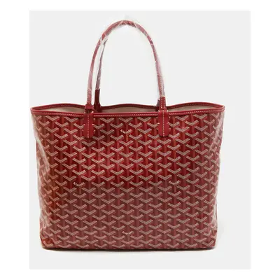 Goyard Red Goyardine Coated Canvas and Leather Saint Louis PM Tote