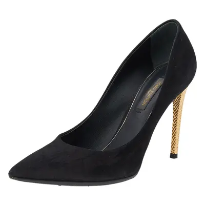 Louis Vuitton Black Suede Pointed Toe Pumps Size