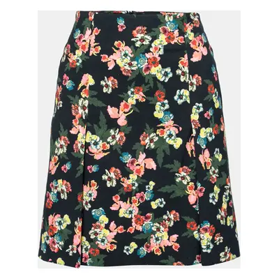 Erdem Multicolor Flower Garden Print Pleat Detail Calista Skirt