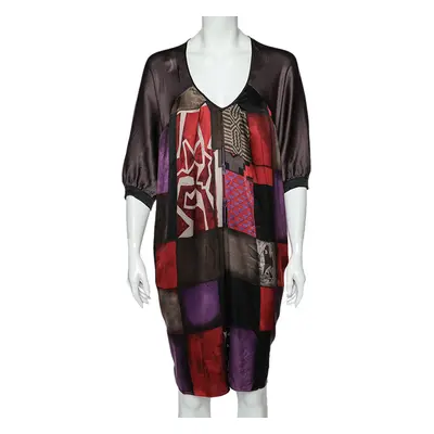 Etro Multicolor Printed Silk Oversized Shift Dress