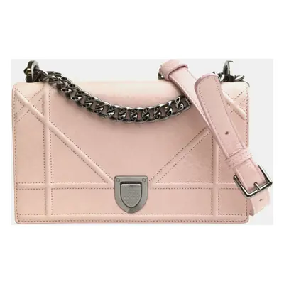 Dior Pink Leather Diorama Shoulder Bag