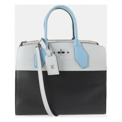 Louis Vuitton Blue/Black/Grey Leather City Steamer MM Bag