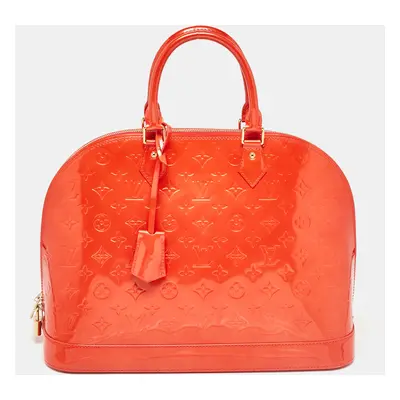 Louis Vuitton Rouge Grenadine Monogram Vernis Alma GM Bag