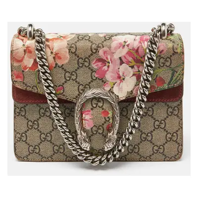 Gucci Multicolor GG Supreme Canvas and Suede Mini Blooms Dionysus Shoulder Bag