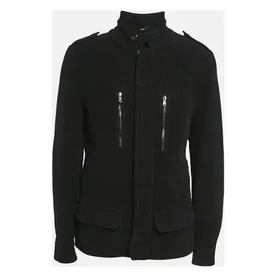 Dolce & Gabbana Black Gabardine Cotton Utility Jacket