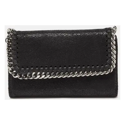 Stella McCartney Black Faux Leather Falabella iPhone Case