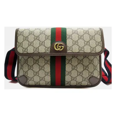 Gucci Beige Brown GG Supreme Body Bag