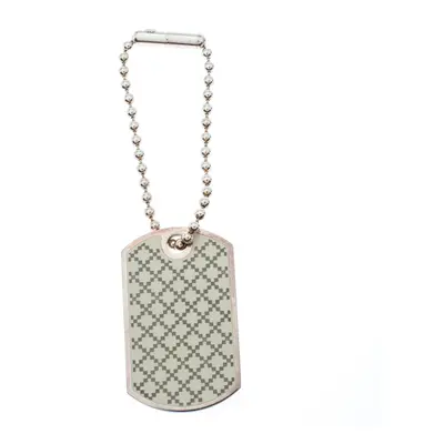 Gucci Enamel Silver Tag Pendant Charm