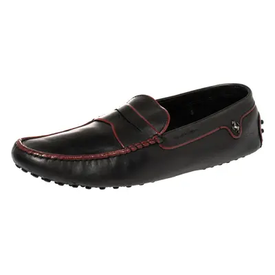 Tod's Black Leather Penny Loafers Size