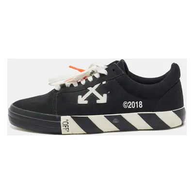 Off-White Black Canvas Vulc Lace Up Sneakers Size