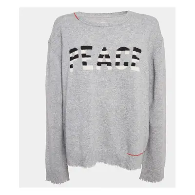 Zadig & Voltaire Grey Cashmere Distressed Eddy Bis Jumper