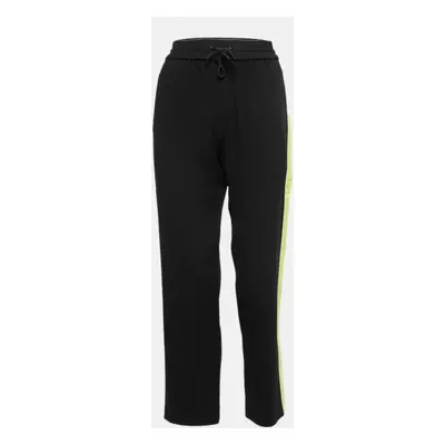 Kenzo Black Crepe Side Stripe Detail Track Pants