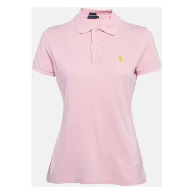 Polo Ralph Lauren Pink Pique Cotton Skinny Polo T-Shirt