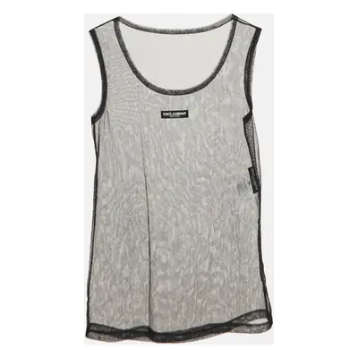 Dolce & Gabbana Black Mesh Sheer Tank Top