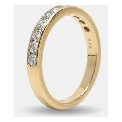 Tiffany & Co. Diamond Yellow Gold and Diamond Half Eternity Wedding Band Ring