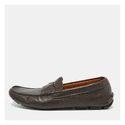 Prada Brown Leather Slip On Loafers Size 39.5