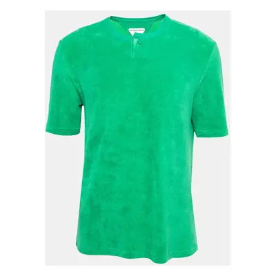 Bottega Veneta Green Terry Cotton Crew Neck T-Shirt