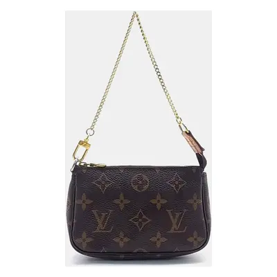 Louis Vuitton Brown Coated Canvas Monogram Mini Pochette Accessories