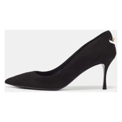 Nicholas Kirkwood Black Suede Faux Pearl Detail Pumps Size