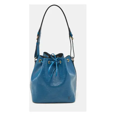 Louis Vuitton Blue Toledo Epi Leather Petit Noe Bag