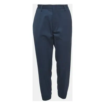 Kenzo Navy Blue Wool Blend Trousers