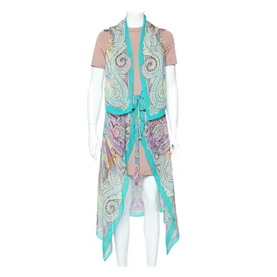 Etro Multicolor Paisley Printed Silk Beach Coverup (One Size)