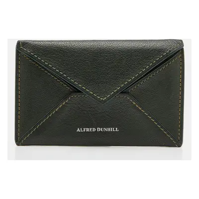 Alfred Dunhill Green Leather Flap Card Case