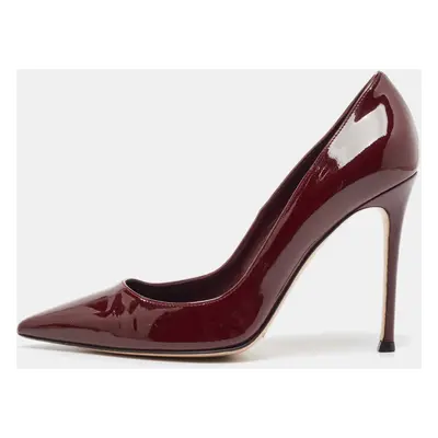 Gianvito Rossi Burgundy Patent Leather Pumps Size 37.5