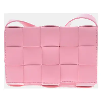 Bottega Veneta Pink Leather Cassette Shoulder Bag