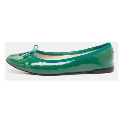 Repetto Green Patent Leather Bow Ballet Flats Size