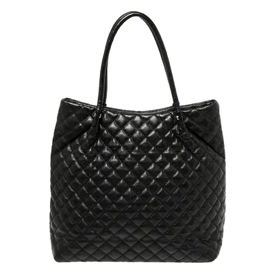 Dkny Black Quilted Leather Tote