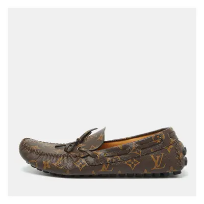 Louis Vuitton Brown Monogram Canvas Arizona Slip On Loafers Size