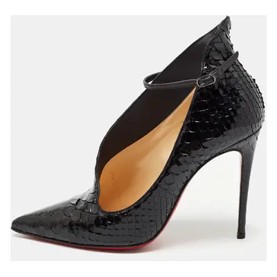 Christian Louboutin Black Python Leather Vampydoly Pumps Size 36.5