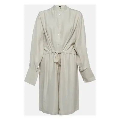 Joseph Cream Parachute Silk Belted Shirt Dress