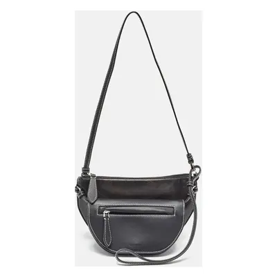 Burberry Black Leather Mini Double Olympia Bag