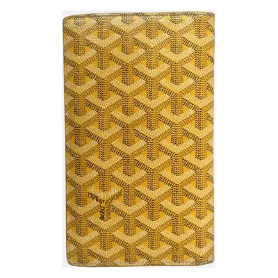 Goyard Yellow Coated Canvas Long Flap Bifold Wallet