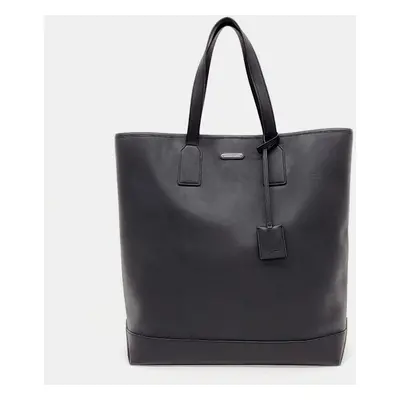 Saint Laurent Black Leather Bold Shopper Bag