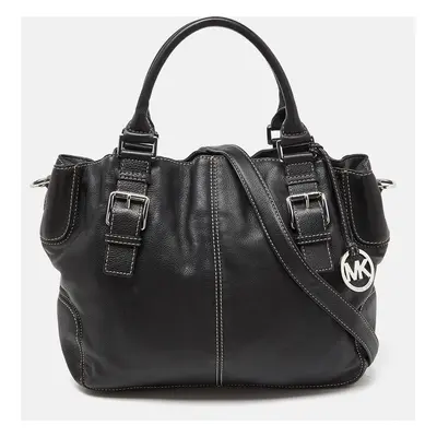 MICHAEL Michael Kors Black Leather Brookville Tote