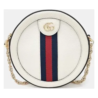 Gucci Off White Leather Mini Ophidia Crossbody Bag