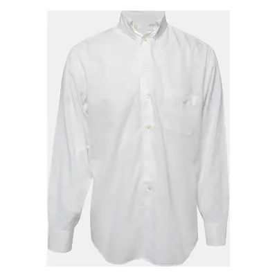 Emporio Armani White Cotton Button Down Full Sleeve Shirt