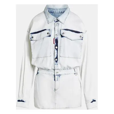 Dsquared2 Blue Denim Jacket Like Dress